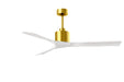 Matthews Fan Company - NK-BRBR-MWH-60 - 60``Ceiling Fan - Nan - Brushed Brass