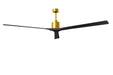 Matthews Fan Company - NKXL-BRBR-BK-90 - 90``Ceiling Fan - Nan XL - Brushed Brass