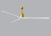 Matthews Fan Company - NKXL-BRBR-MWH-90 - 90``Ceiling Fan - Nan XL - Brushed Brass