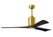 Matthews Fan Company - PA3-BRBR-BK-60 - 60``Ceiling Fan - Patricia - Brushed Brass