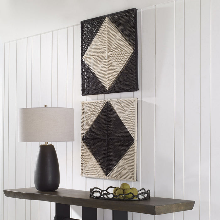 Uttermost - 04330 - Wall Decor, S/2 - Seeing Double - Natural Rope In Black And Off-white
