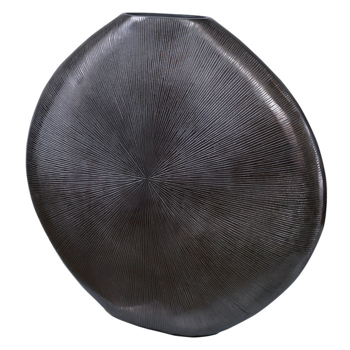 Uttermost - 18001 - Vase - Gretchen - Ribbed, Black Nickel