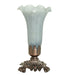 Meyda Tiffany - 141548 - One Light Mini Lamp - Grey And White Pond Lily - Mahogany Bronze