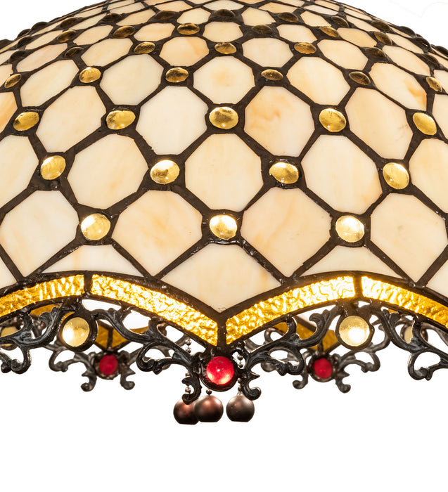 Meyda Tiffany - 151323 - Three Light Pendant - Diamond & Jewel - Mahogany Bronze