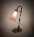 Meyda Tiffany - 17022 - One Light Mini Lamp - Pink Pond Lily - Antique Brass