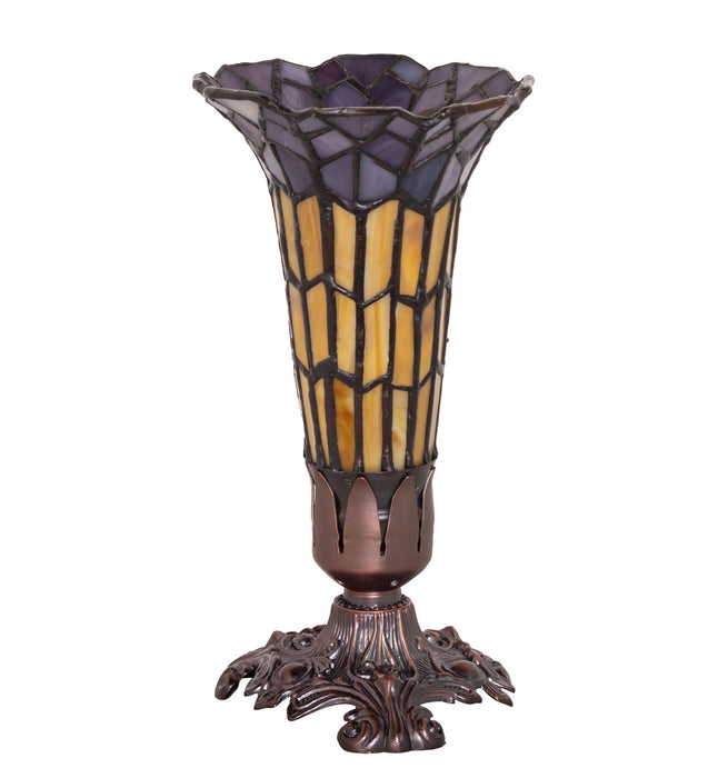 Meyda Tiffany - 20233 - Mini Lamp - Stained Glass Pond Lily - Mahogany Bronze
