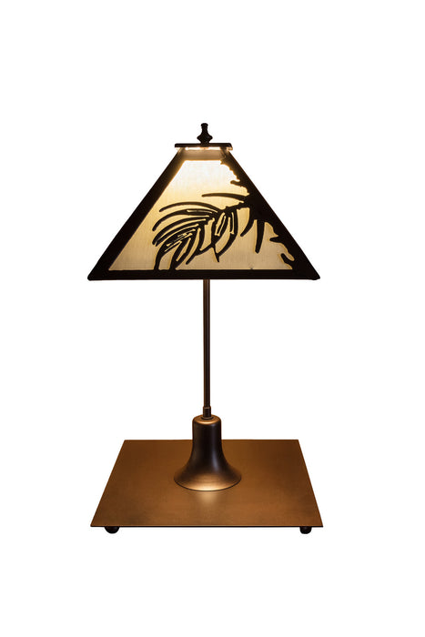 Meyda Tiffany - 251508 - One Light Table Lamp - Pine Needle - Mahogany Bronze
