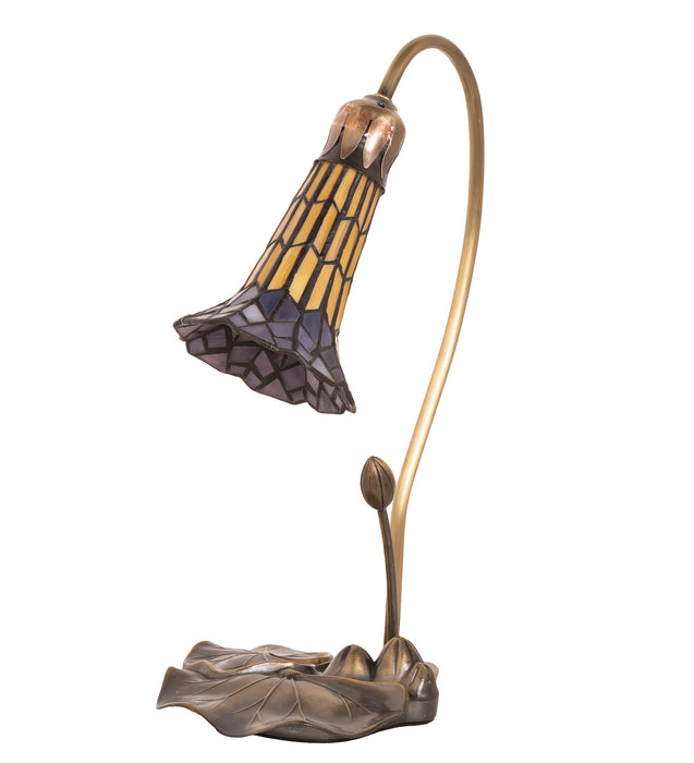 Meyda Tiffany - 251552 - Accent Lamp - Stained Glass Pond Lily - Antique Brass