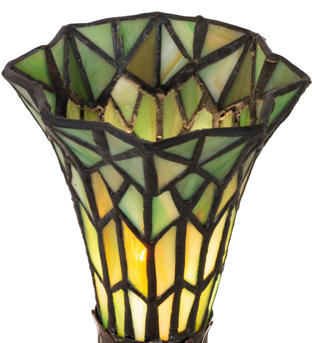 Meyda Tiffany - 251825 - Mini Lamp - Stained Glass Pond Lily - Mahogany Bronze