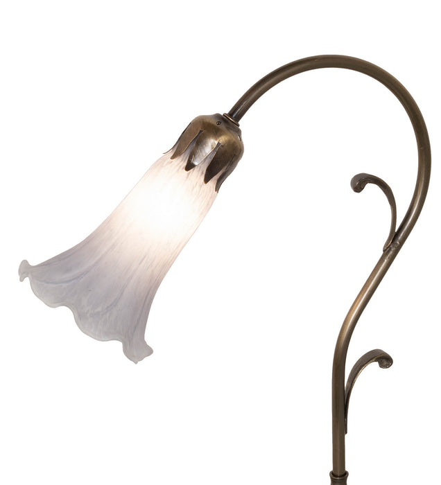 Meyda Tiffany - 251846 - Mini Lamp - Grey Pond Lily - Antique Brass