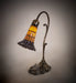 Meyda Tiffany - 251850 - Mini Lamp - Stained Glass Pond Lily - Antique Brass