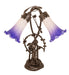 Meyda Tiffany - 251856 - Two Light Table Lamp - Blue/White Pond Lily - Mahogany Bronze