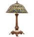 Meyda Tiffany - 251959 - One Light Table Lamp - Tiffany Fishscale - Mahogany Bronze