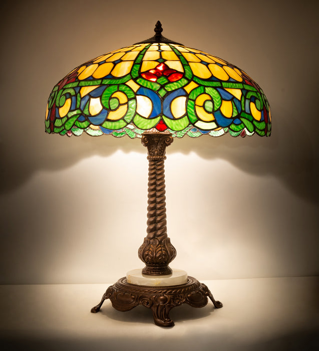 Meyda Tiffany - 251962 - One Light Table Lamp - Duffner & Kimberly Colonial - Mahogany Bronze