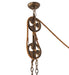 Meyda Tiffany - 252318 - Six Light Pendant - Lone Bear - Antique Copper