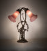 Meyda Tiffany - 38267 - Two Light Table Lamp - Lavender Pond Lily - Mahogany Bronze