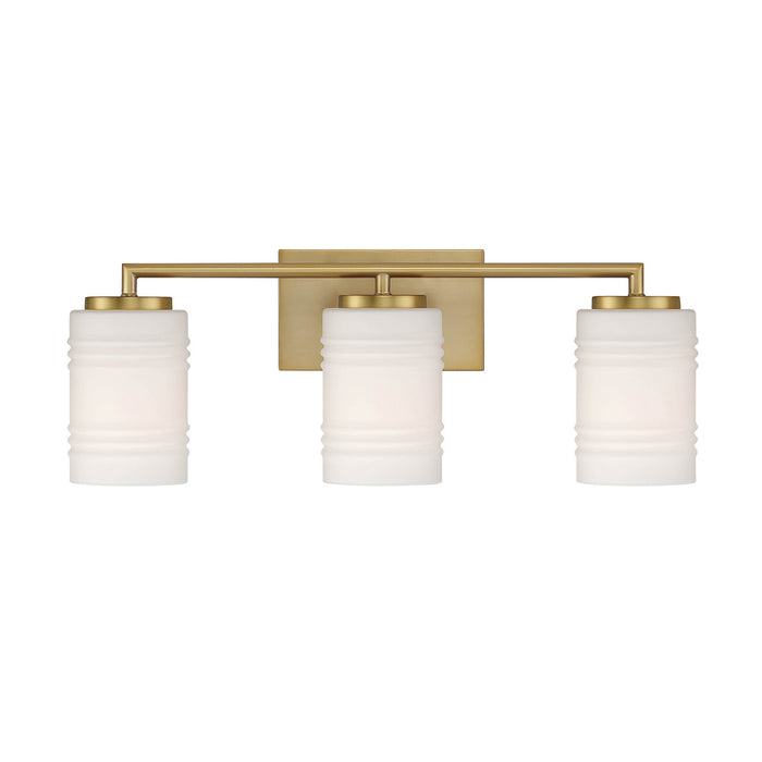 Designers Fountain - D257M-3B-BG - Three Light Vanity - Leavenworth - Brushed Gold