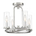 Designers Fountain - D268C-14P-PN - Four Light Pendant Convertible - Hudson Heights - Polished Nickel