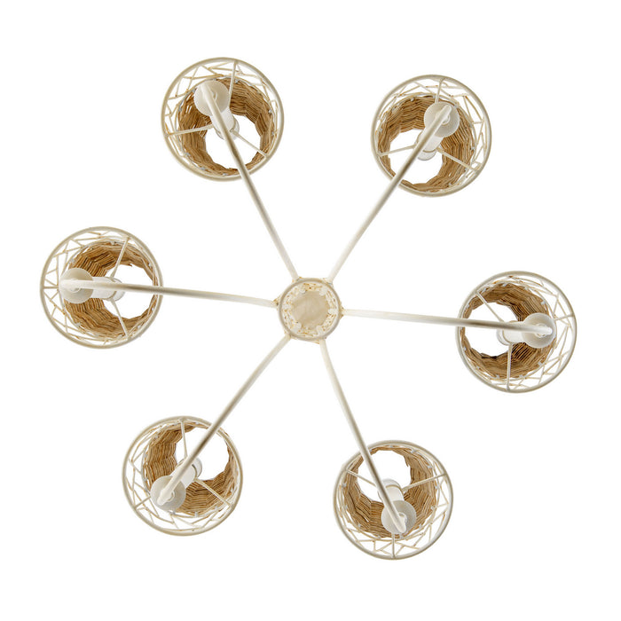 Varaluz - 362C06CW - Six Light Chandelier - Cayman - Country White
