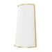 Varaluz - 364W02MWFG - Two Light Wall Sconce - Coco - Matte White/French Gold