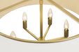 Varaluz - 364P06MWFG - Six Light Pendant - Coco - Matte White/French Gold