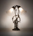 Meyda Tiffany - 109504 - Two Light Table Lamp - White Pond Lily - Mahogany Bronze
