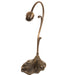 Meyda Tiffany - 182113 - One Light Mini Lamp - Red/White Pond Lily - Antique Brass