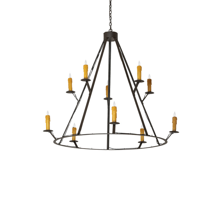 Meyda Tiffany - 245091 - Ten Light Chandelier - Anthracite - Oil Rubbed Bronze