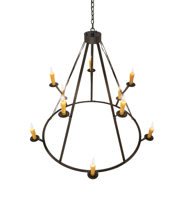 Meyda Tiffany - 245091 - Ten Light Chandelier - Anthracite - Oil Rubbed Bronze