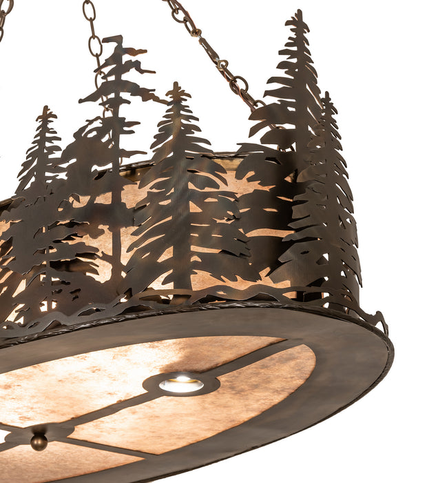 Meyda Tiffany - 246791 - Eight Light Pendant - Tall Pines - Antique Copper,Burnished