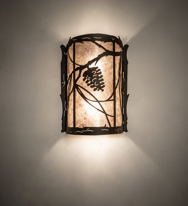 Meyda Tiffany - 250481 - One Light Wall Sconce - Whispering Pines - Oil Rubbed Bronze