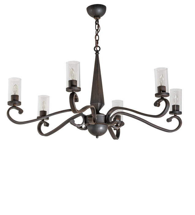 Meyda Tiffany - 252881 - Six Light Chandelier - Rust