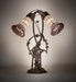 Meyda Tiffany - 71641 - Two Light Table Lamp - Stained Glass Pond Lily - Mahogany Bronze