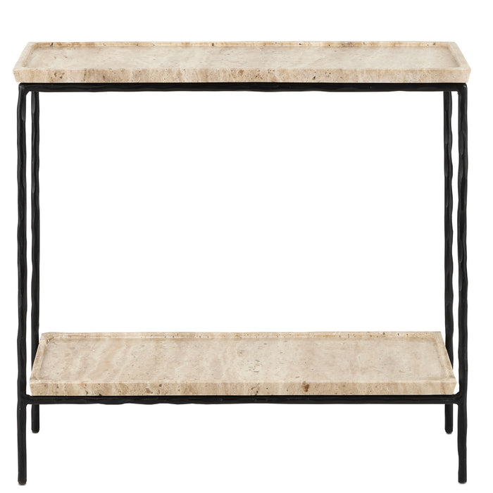 Currey and Company - 4000-0136 - Side Table - Natural/Black