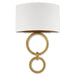 Currey and Company - 5900-0048 - One Light Wall Sconce - Gesso White/Contemporary Gold Leaf