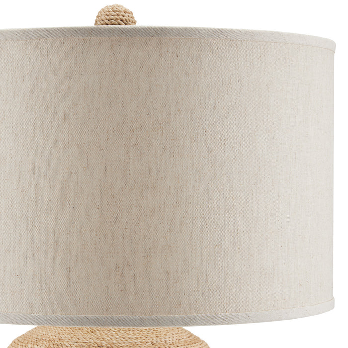 Currey and Company - 6000-0798 - One Light Table Lamp - Satin Black/Natural Abaca Rope