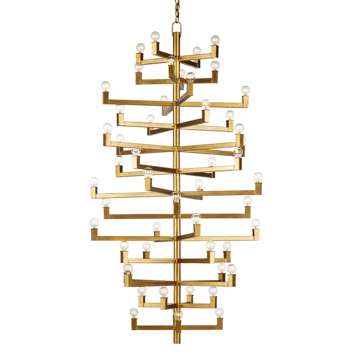 Currey and Company - 9000-0918 - 52 Light Chandelier - Brass