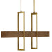 Currey and Company - 9000-0929 - LED Linear Chandelier - Chestnut/Brass/Sugar White