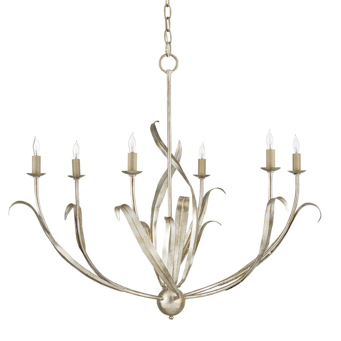 Currey and Company - 9000-0931 - Six Light Chandelier - Silver Granello