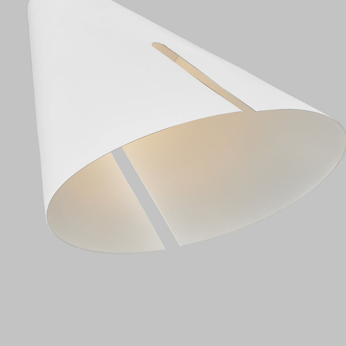 Visual Comfort Studio - KP1121MWTBBS-L1 - LED Pendant - Cambre - Matte White and Burnished Brass