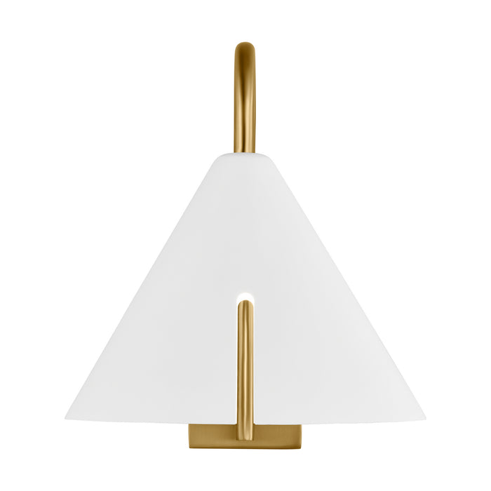 Visual Comfort Studio - KW1131MWTBBS-L1 - LED Wall Sconce - Cambre - Matte White and Burnished Brass