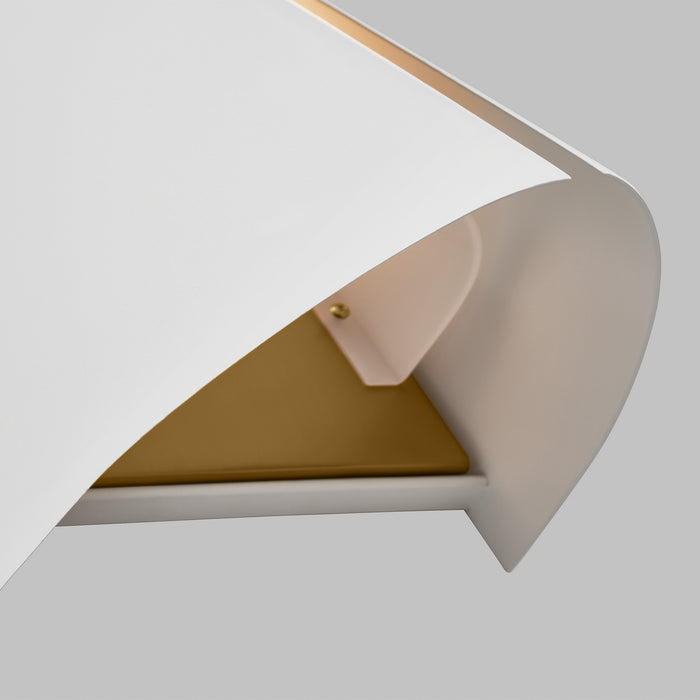 Visual Comfort Studio - KW1141MWTBBS-L1 - LED Wall Sconce - Cambre - Matte White and Burnished Brass