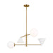 Visual Comfort Studio - AEC1104MWTBBS - Four Light Chandelier - Cosmo - Matte White and Burnished Brass