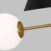Visual Comfort Studio - AEC1114MBKBBS - Four Light Chandelier - Cosmo - Midnight Black and Burnished Brass
