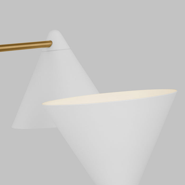 Visual Comfort Studio - AEC1114MWTBBS - Four Light Chandelier - Cosmo - Matte White and Burnished Brass