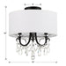 Crystorama - 6623-MK-CL-MWP_CEILING - Three Light Ceiling Mount - Othello - Matte Black