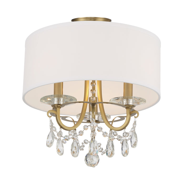 Crystorama - 6623-VG-CL-MWP_CEILING - Three Light Ceiling Mount - Othello - Vibrant Gold