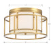 Crystorama - 9590-LG - Two Light Ceiling Mount - Hulton - Luxe Gold