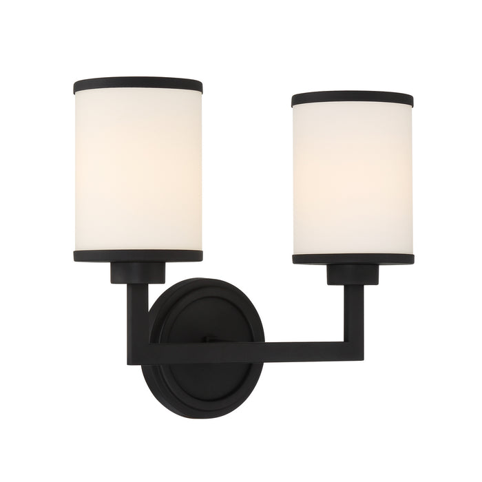 Crystorama - BRY-8002-BF - Two Light Wall Mount - Bryant - Black Forged