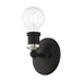 Livex Lighting - 14420-04 - One Light Vanity Sconce - Lansdale - Black with Brushed Nickel